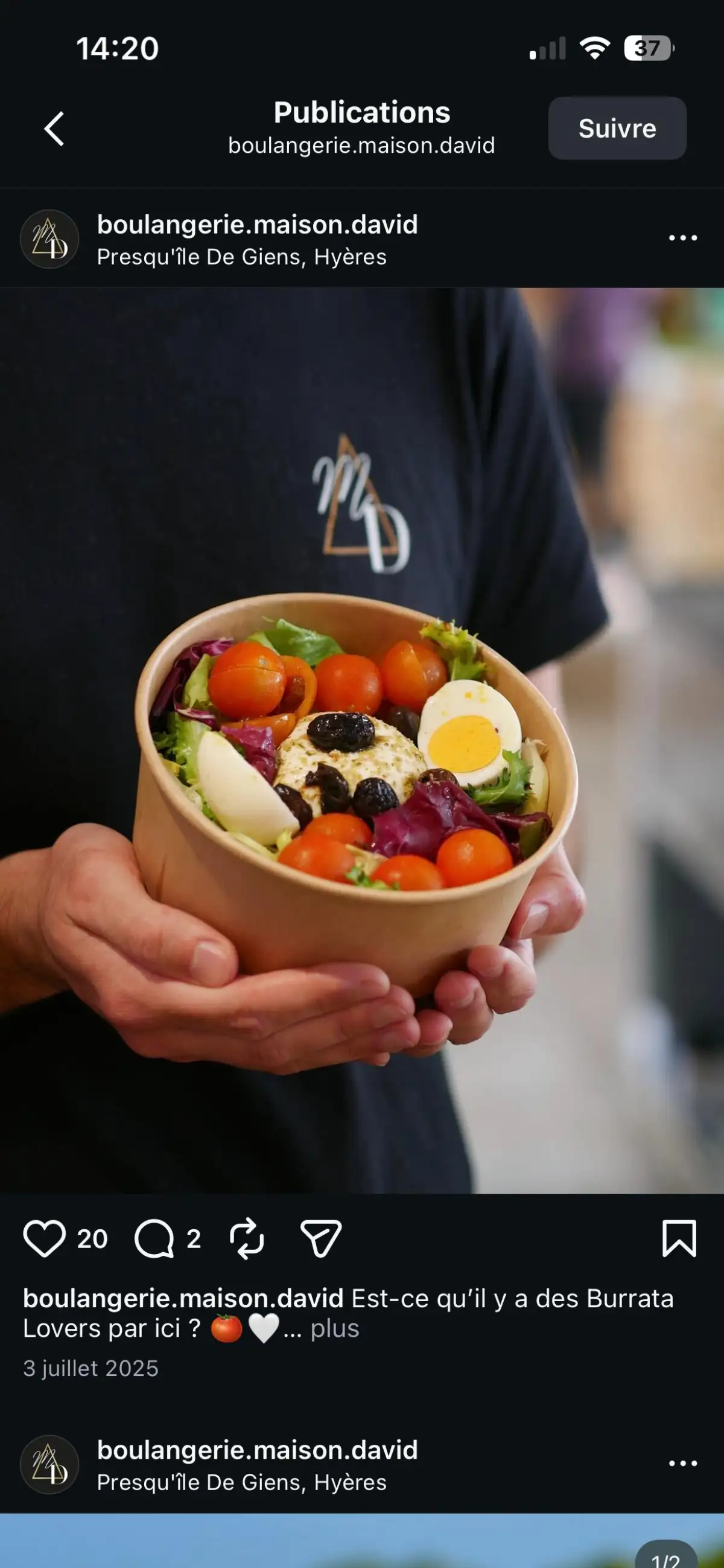 Bowl burrata fraîche avec tomates cerises